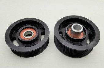 Mercedes AMG M113K Supercharger Double Idler Pulley Black Anodized Set 1132020419 (2003-2008)