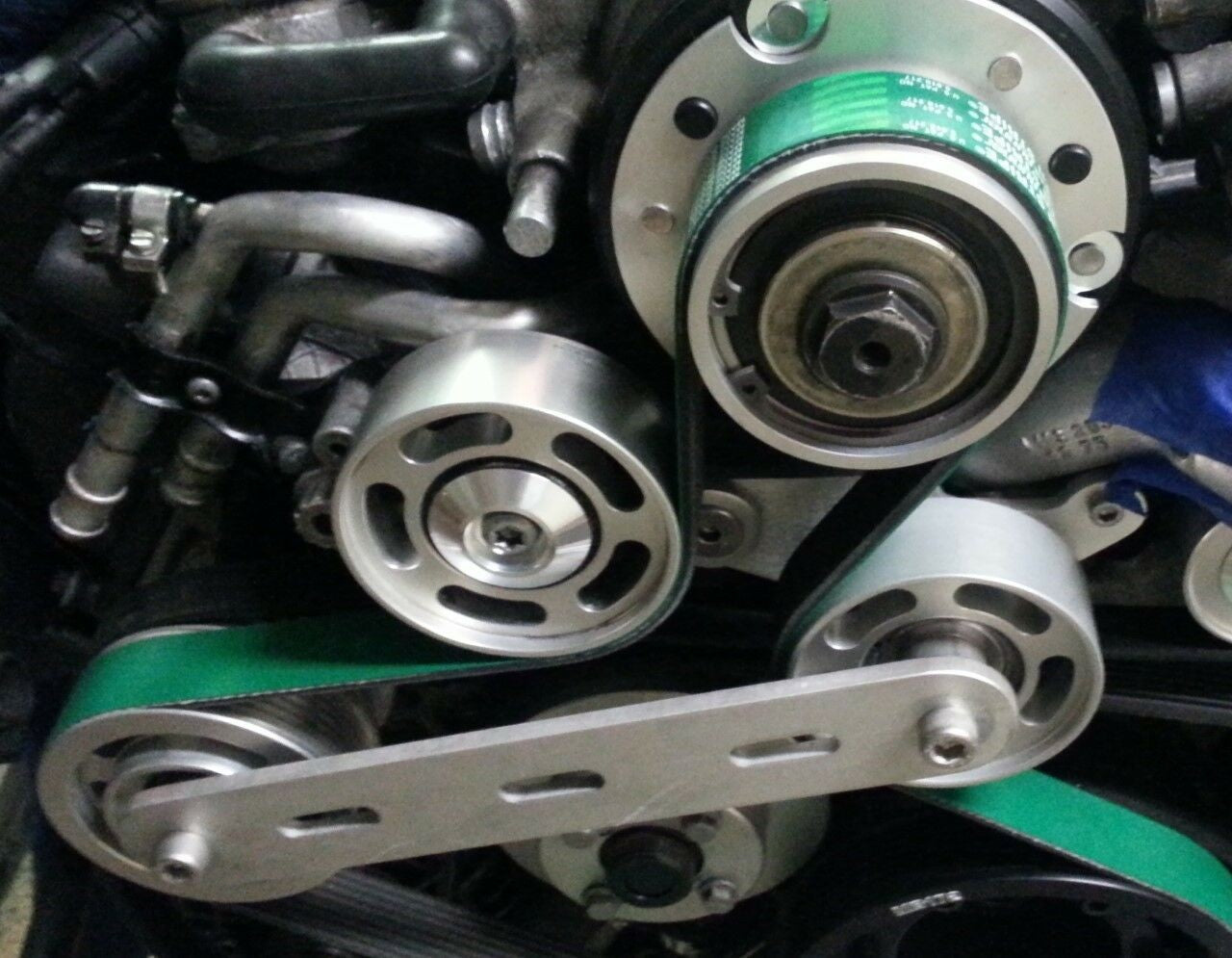 HD Green Belt Wrap Kit For 2003-2011 Mercedes AMG M113K Engine (E55, CLS55, SL55, Etc.)