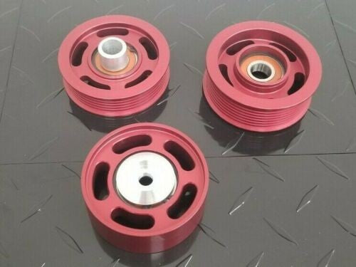Mercedes AMG M113K UPD  Performance 3 Piece Idler Set - Red Pulleys (2003 -2007)